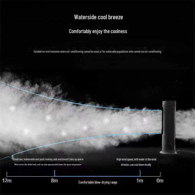 USB Remote Control Dual-Head Silent Air Fan for Office, Dorm, Home - Large Mist Function