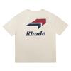 High Street Vintage T-Shirt Couples Loose Fit Crew Neck Short Sleeve Letter Print Casual Top