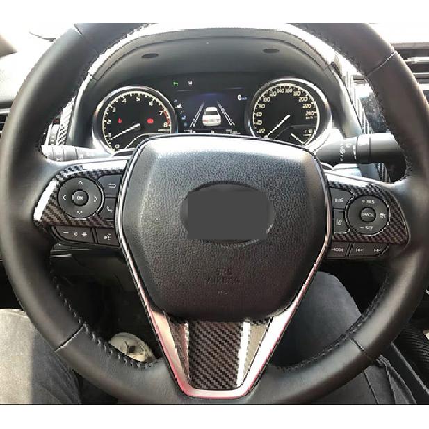 Carbon fiber Steering Wheel Trim 3pcs For   Toyota Venza