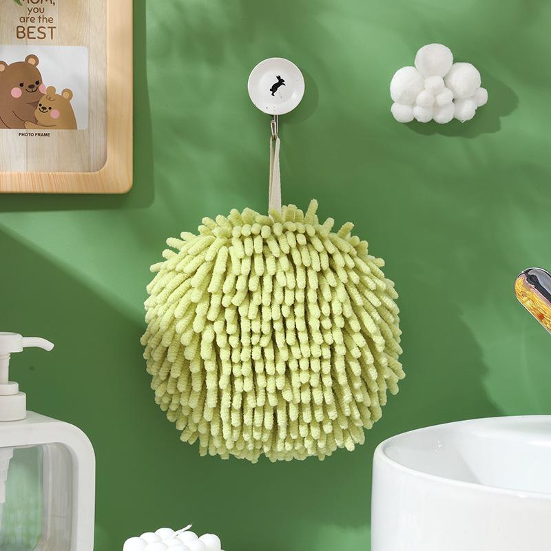 Chenille Cartoon Quick-Dry Hangable Hand Towel for Kitchen & Bathroom