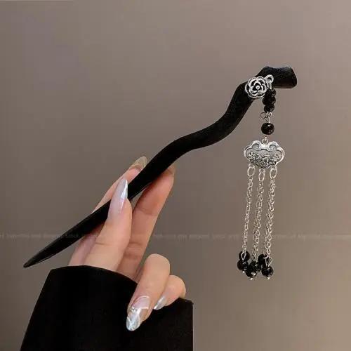 Vintage motýlí střapec vlásenka pro ženy dívky nové šperky dárky čelenka sponka do vlasů čínské hanfu vlasové tyčinky doplňky