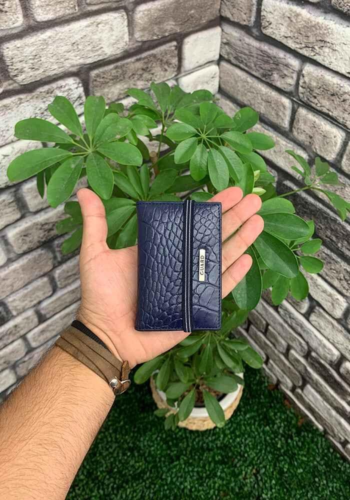 

Guard Navy Blue Croco Patterned Elastic Sports Card Holder