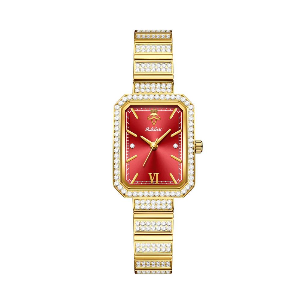 Fashion Womens Diamond Bracelet Watches Square Dial Waterproof Quartz Watch for Ladies