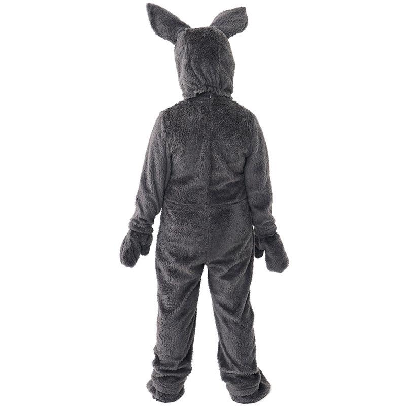 Children's Gray Plush Rabbit Halloween Costume Onesie Pajamas