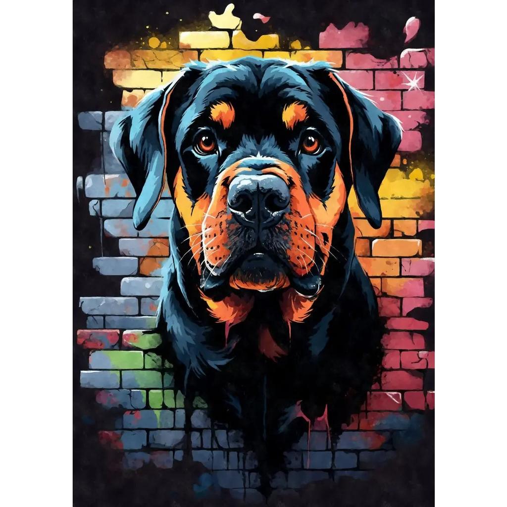 Cute Pet Dogs Graffiti Poster Prints Aesthetic Pug Dachshund Maltese Dog Wall Art Canvas Painting Home Kids Room Decor Picture