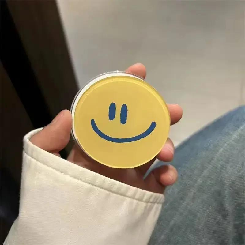 Korean Smile 1pcs Magnetic Grip Tok Phone Holder Foldable Desktop Cell Stand For Magsafe Universal iPhone 16 15 14 13 12 Mount