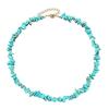 Collar con Colgante de Cuentas Turquesa Sintética Ajustable para Mujer