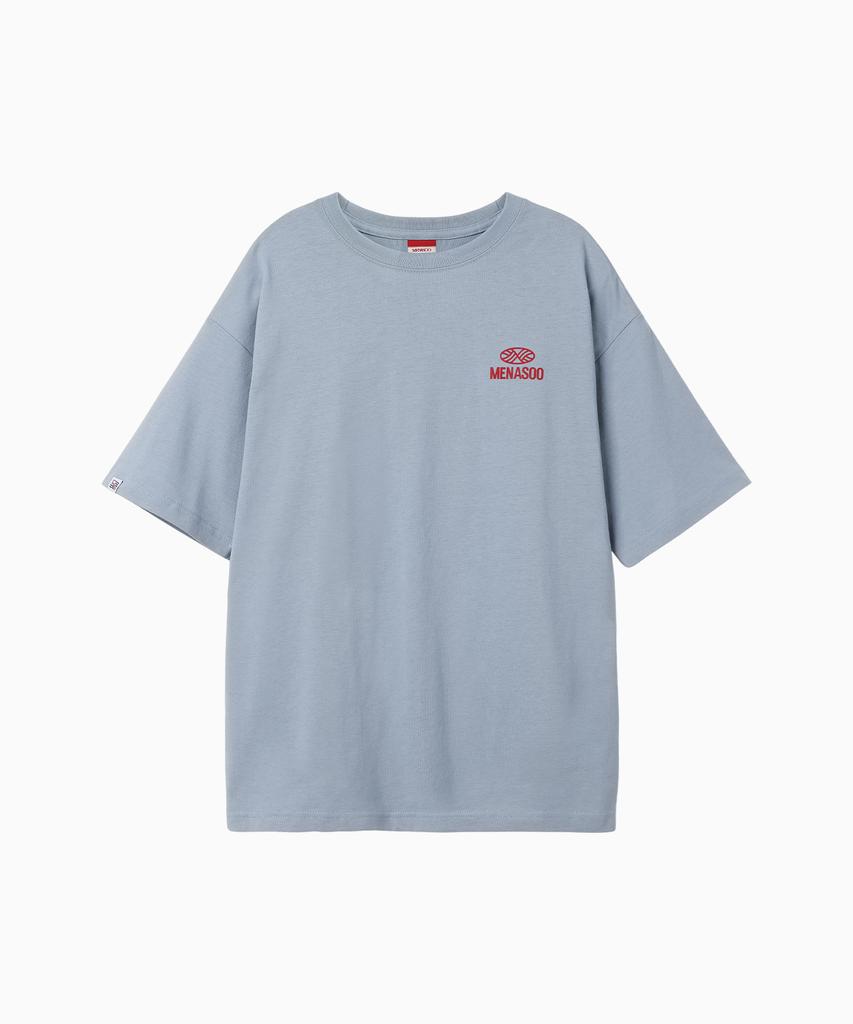 Minasu Wave Hearttrack Graphic T Shirt_Skyblue
