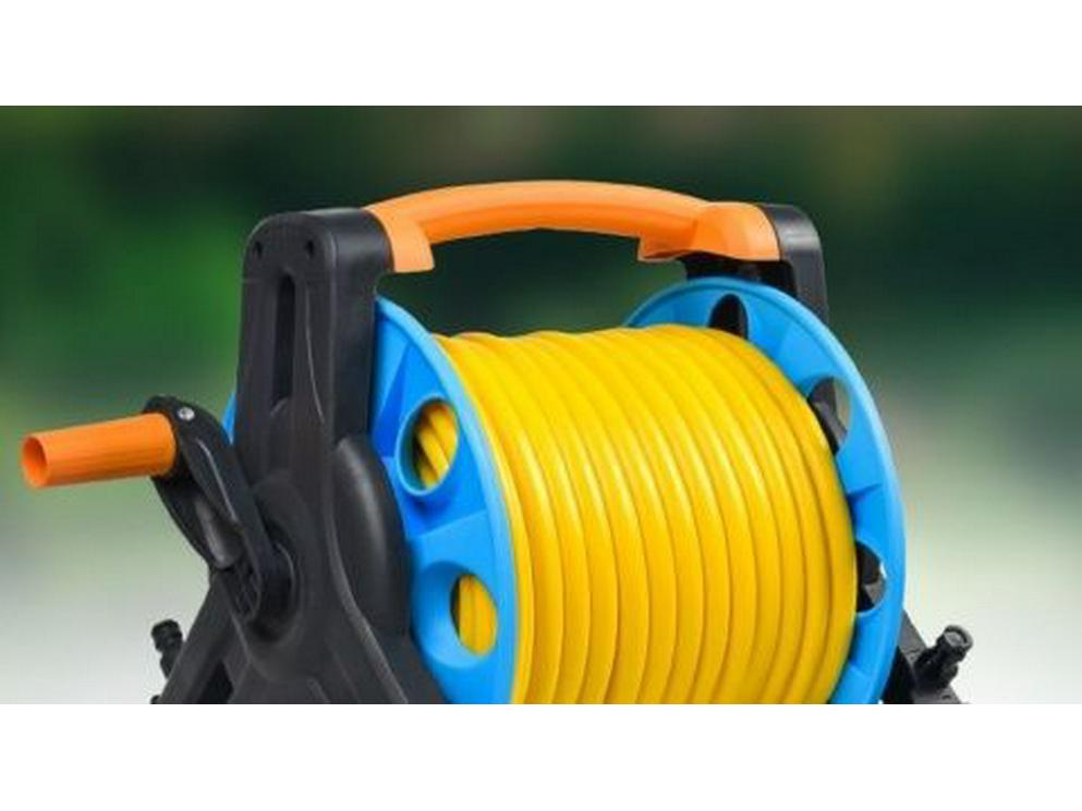 Garden Hose Cart Reel & Storage Rack Set for Household & Car Wash Use