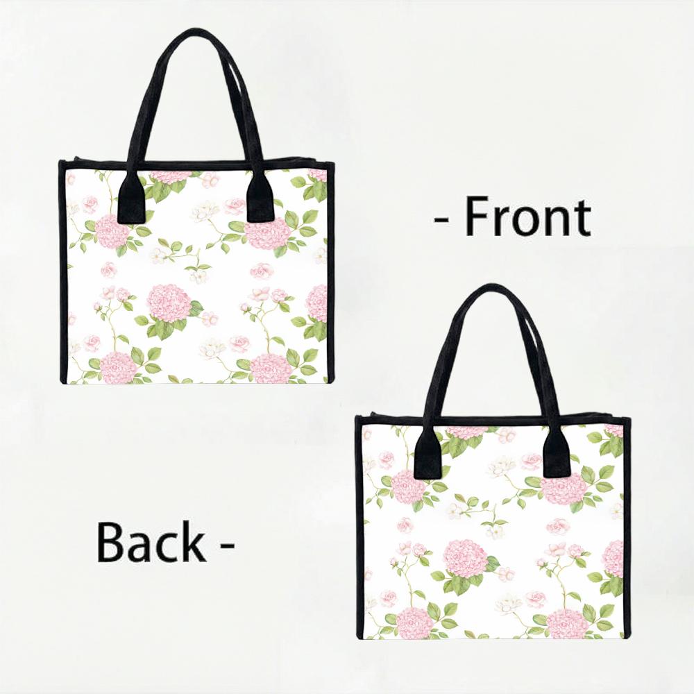 Elegant Floral Tote Bag for Daily Commute Shopping Versatile Fashion Shoulder Bag