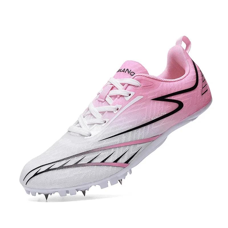 Lightweight Men'S Track Shoes Training Spikes Running Shoes Man Breathable Mesh Women Athletics Sneaker Youth Track Spikes