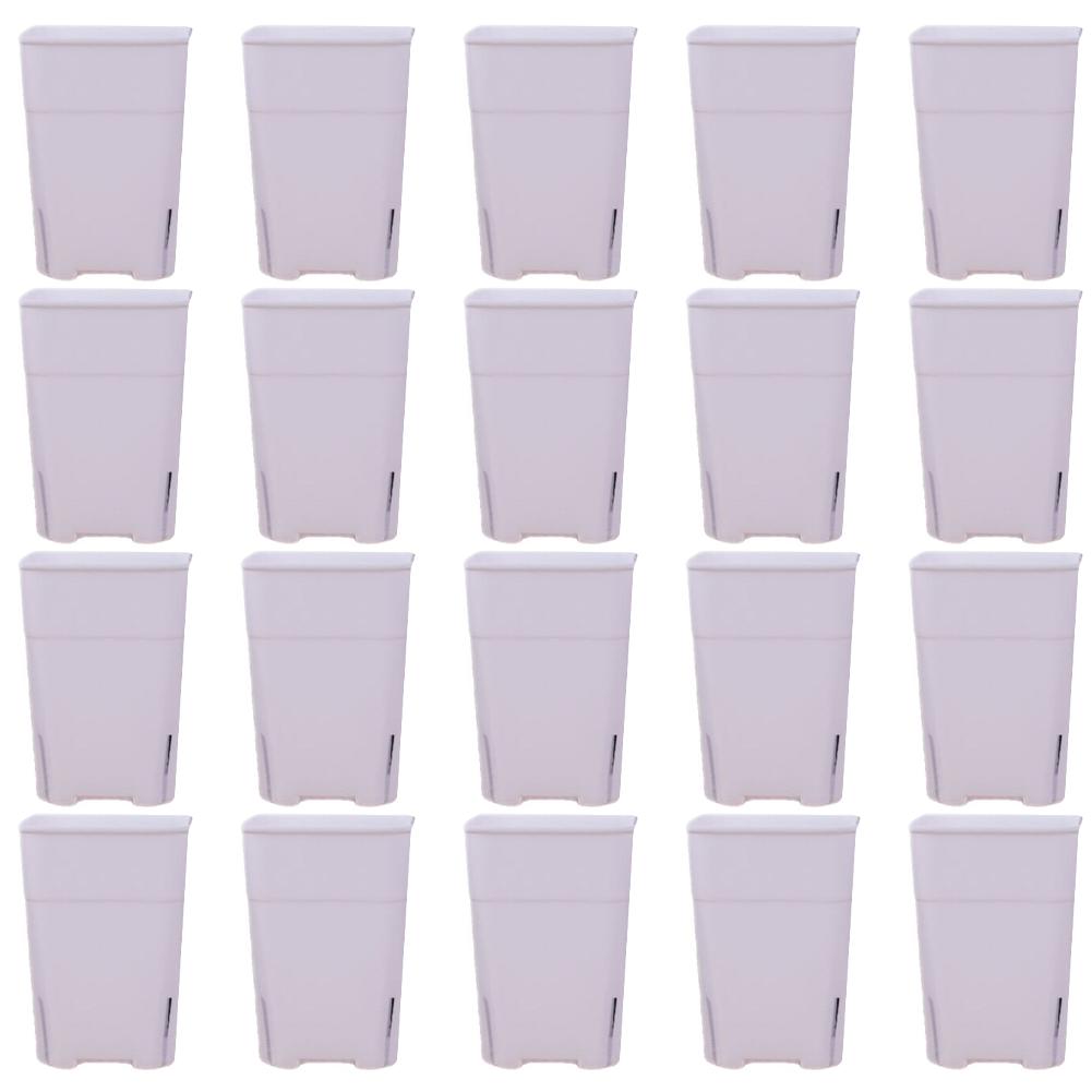 

Stackable Square Plastic Flower Pots for Balcony Patio with Drainage Holes Suitable for Herbs Flowers For Outdoor Use белый