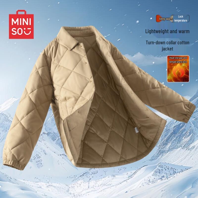 

MINISO Men s Retro Lightweight Padded Winter Jacket M