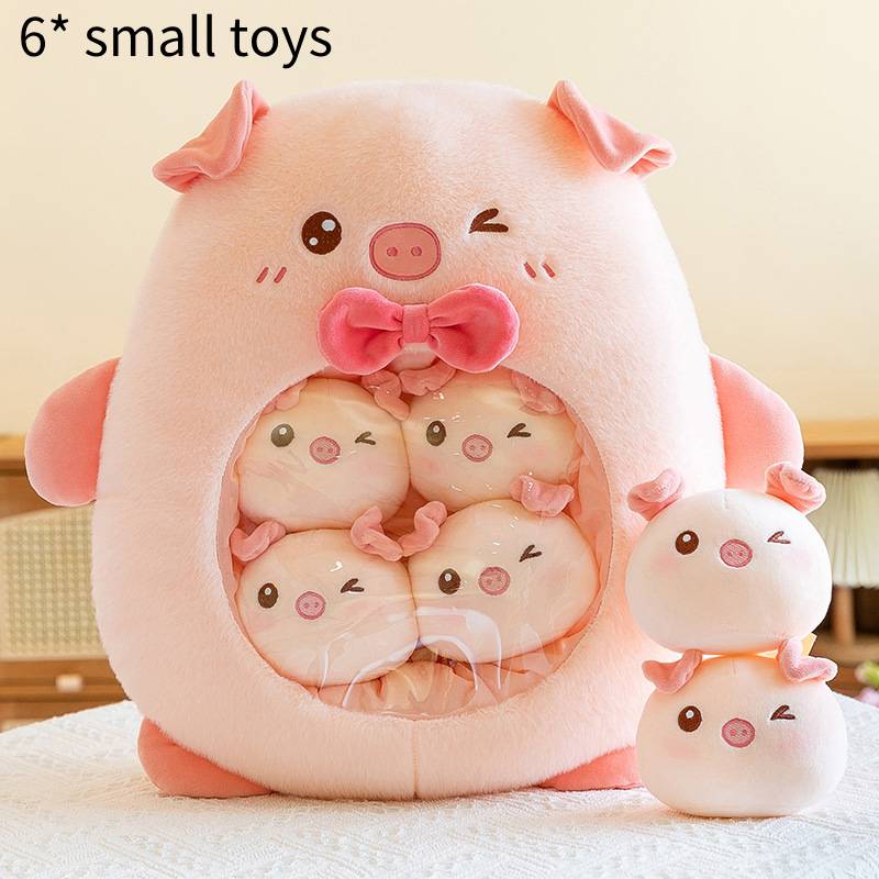 

Медведь Капибара Овца Свинья Сумка для перекуса Плюшевая игрушка Наполнитель из ПП хлопка Подарки Детям Pig