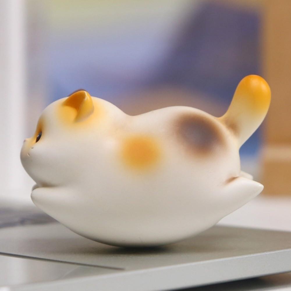 Chubby Cat Swinging Doll Cartoon Cat Car Decorations Cat Resin Ornament  Resin Crafts