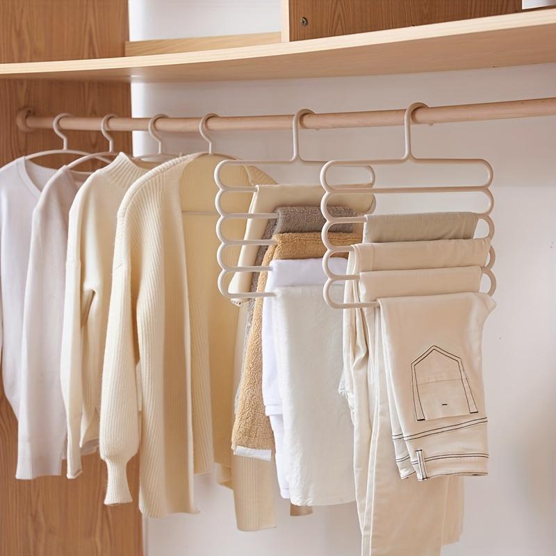 5Layers Closet Pants Organizer, Multifunctional Space Saving Cloth Hanger for Clothes Trousers Scarfs Ties