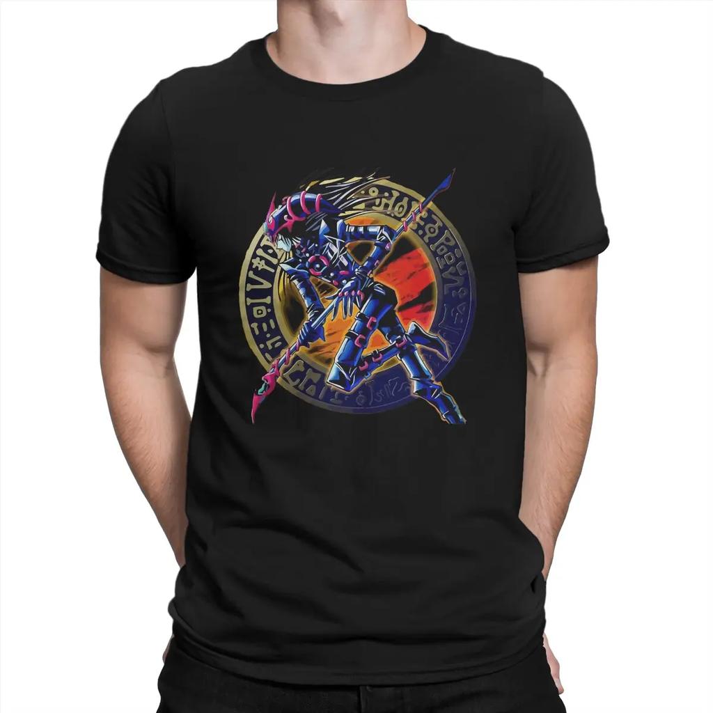 Dark Magician of Chaos T Shirts Men's  Pure Cotton Casual T-Shirts  Yu Gi Oh Duel Monsters Card Game Short Sleeve Clothing Gift