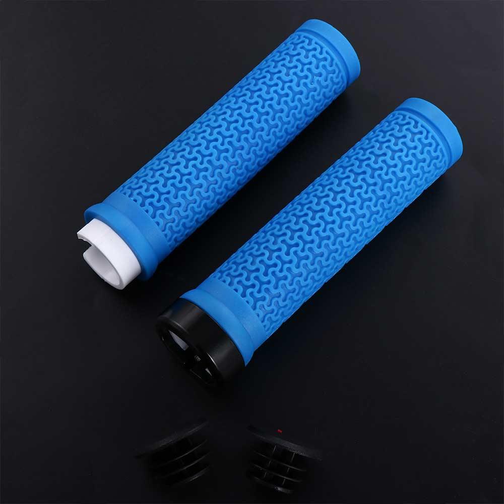 1 Pair Bicycle Grips Bike Handbar Grips Rubber Bilateral Lock Mountain MTB Bikes Handlebar Grips Non-slip Cycling Bike Accessori