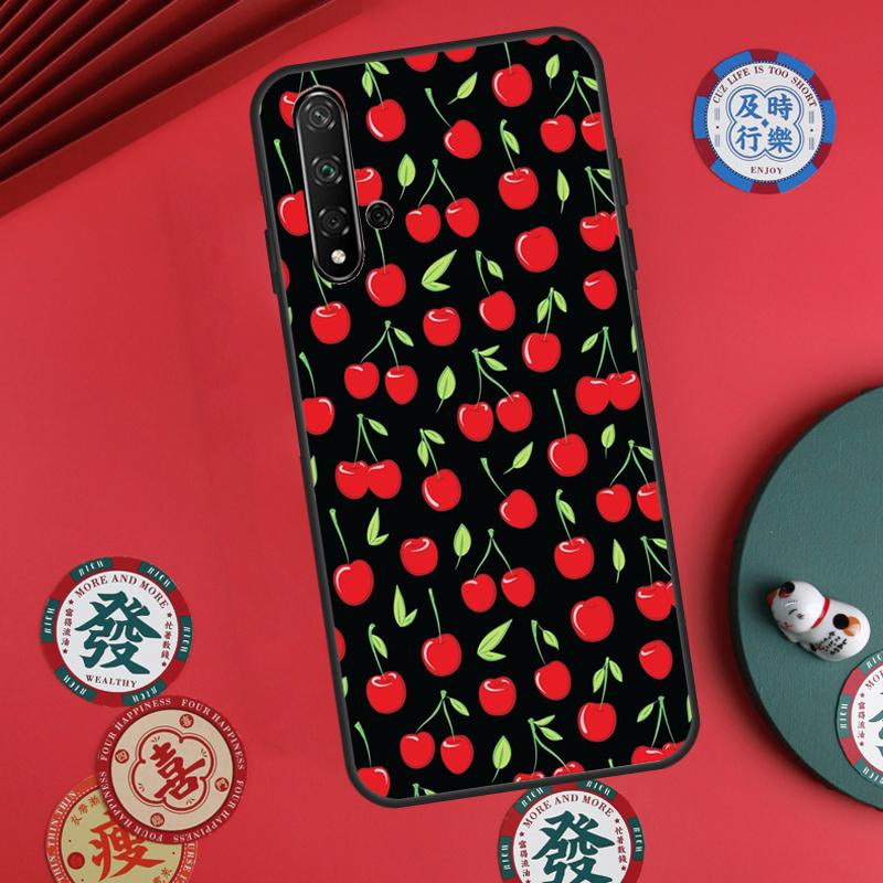 Food Fruit Red Cherry For Huawei Nova 12s 7i 8i 11i 12i Y73 Y70 Y90 Y60 Y72 Y61 Y91 9 10 SE P30 Pro P40 Lite Case
