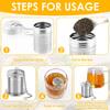2Pcs Tea Infuser Stainless Steel Tea Strainer Teapot Fine Mesh Tea Leaves Spice Seasoning Filter Teaware Kitchen Accessories
