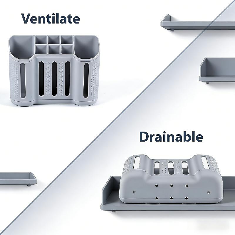 1pc Toothbrush Holders for Bathrooms, Electric Toothbrush, Shaver and Toothpaste Holder, Bathroom Organizer and Storage