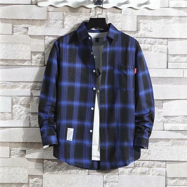 2024 Men's Plaid Velvet Warm Long Sleeve Shirt - Autumn/Winter Collection