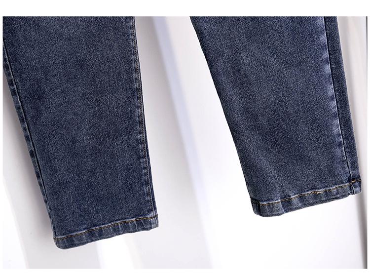 Plus Size Women's High Waist Slimming Denim Pants - Casual Loose Fit