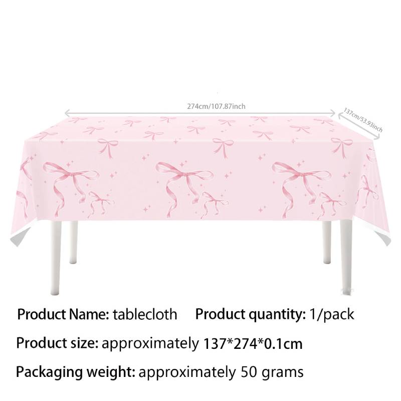 Bowknot Disposable Tableware Birthday  Party  Disposable  Plate Paper Cups Napkin for Baby Shower Wedding Party Decor