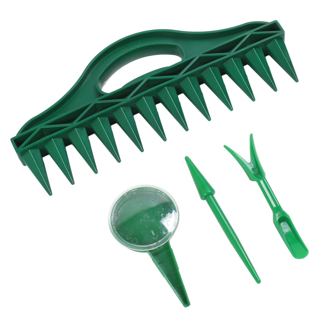 12 Holes Soil Digger Planter Increase Efficiency Garden Sowing Spacer with Adjustable Seeder