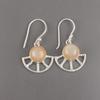 Peach Moonstone 925 Solid Sterling Silver Earrings, Handmade Gemstone Earrings Jewelry, Gifts For Wife Brand New Earrings