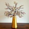Metal Gold Flower Vase for Vintage Antique Home Decor | Decorative Vintage Table Gold Flower Vase for Home Decoration