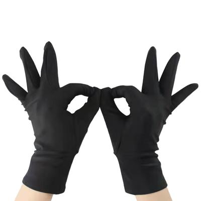1 Paar Praktische Schmuckhandschuhe Handgelenklange Handschuhe Schwarze Handschuhe Arbeit zum Schutz Münzinspektionshandschuhe zum Greifen von Juwelen