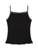 Eogeulliswedou Striped Frill Contrast Sleeveless (Black)