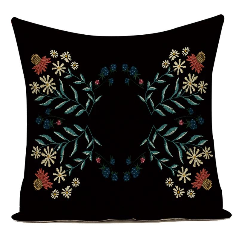 Polyester Boho Geometric Mandala Flowers Decorative Pillows Sofa Home Bedroom Cushion Cover Pillowcase