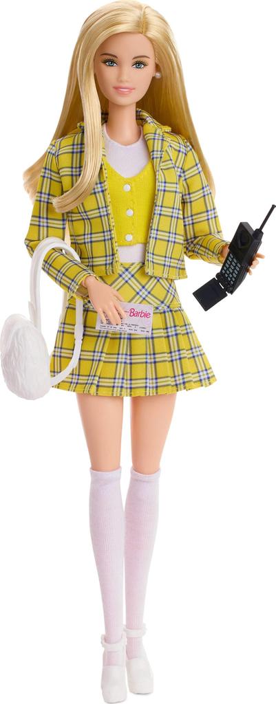 Barbie Clueless Cher Movie 30th Anniversary Signature Black Doll House for Pretend Ages 6 and JBJ34 Dress-Up Play, Up, Yellow,