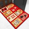 Cartoon Pattern Chinese New Year Door Mat Horse Pattern Non-slip Horse Year Floor Mat Dirt Resistant 40*60cm Entrance Feet Mat