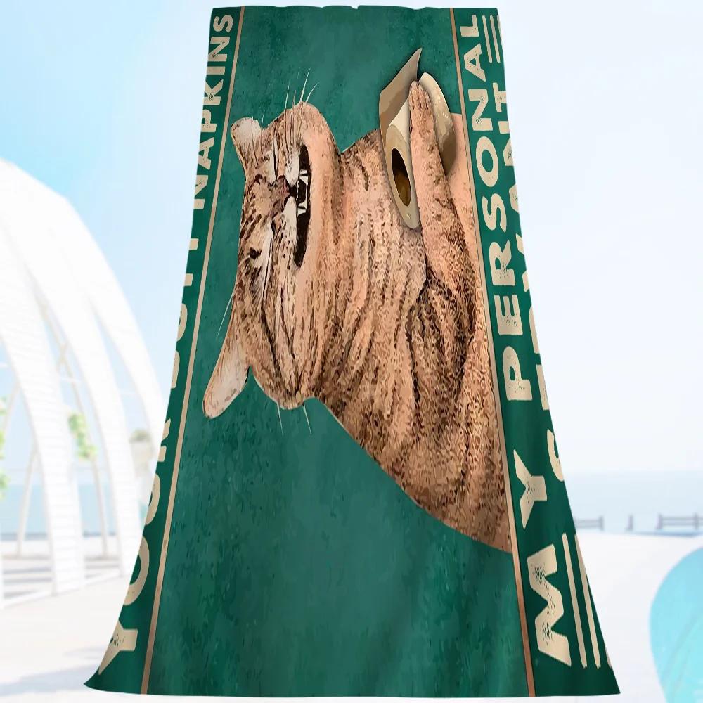 

Cartoon Animal Retro Bath Towel Microfiber Soft Water Absorbing Breathable For Girl Kids Decorative Cartoon Beach Towel W30*H60(CM)