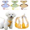 Conjunto Coleira e Guia para Filhote de Cachorro para Cão Pequeno Médio Gato Colete Respirável Peitoral para Animais de Estimação Bulldog Francês Chihuahua Poodle Suprimentos para Animais de Estimação
