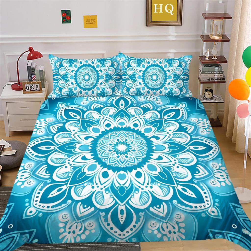 Bohemian Datura Bedding Set Quilt Cover Pillow Cover Home Bedding Set AU/EU/US Full Size Single/Double Bed