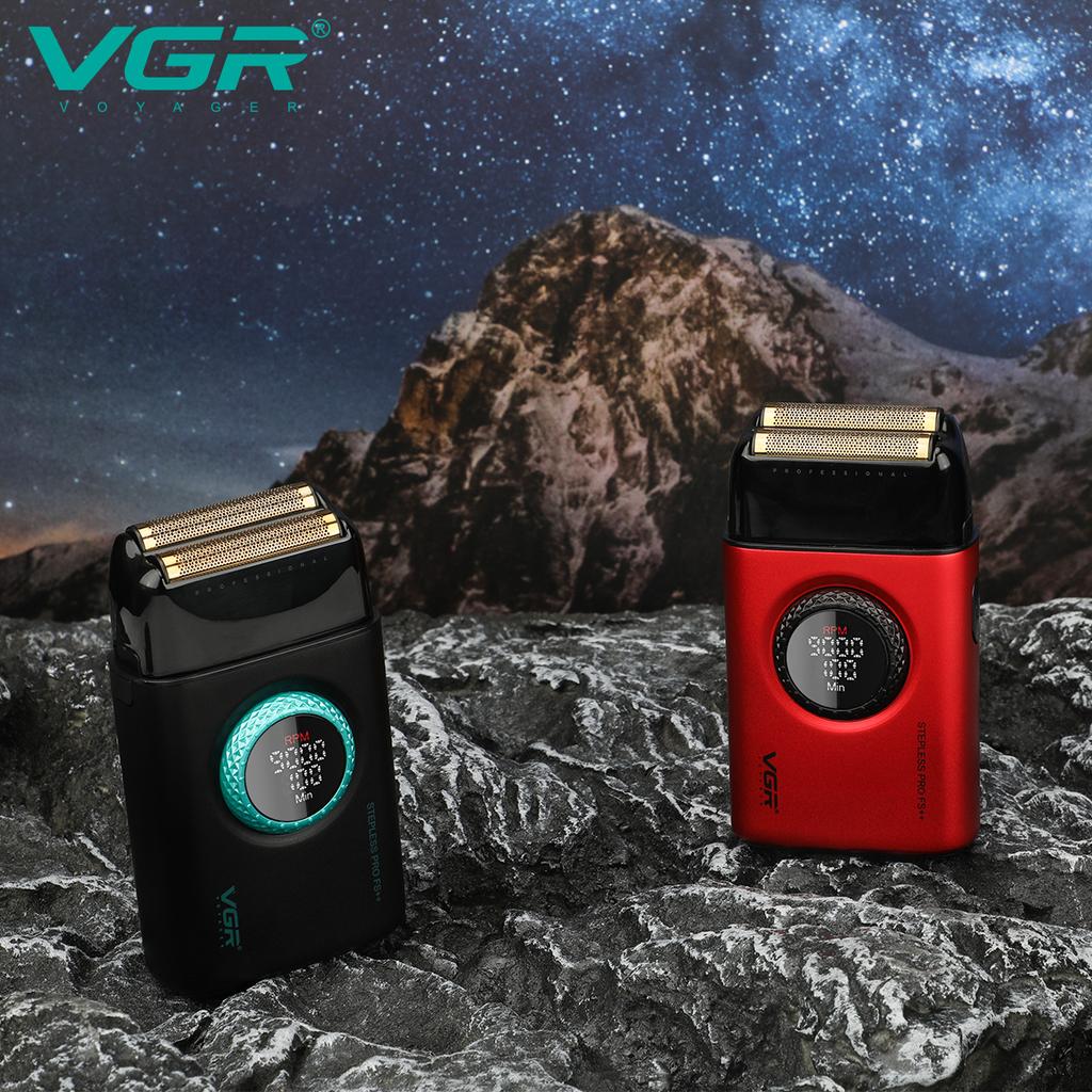 VGR V-377 Mini Hair Trimming Metal Shell Hair Clipper Smart Digital Display Shaver Professional Reciprocating Electric Clipper Safe and Skin-friendly