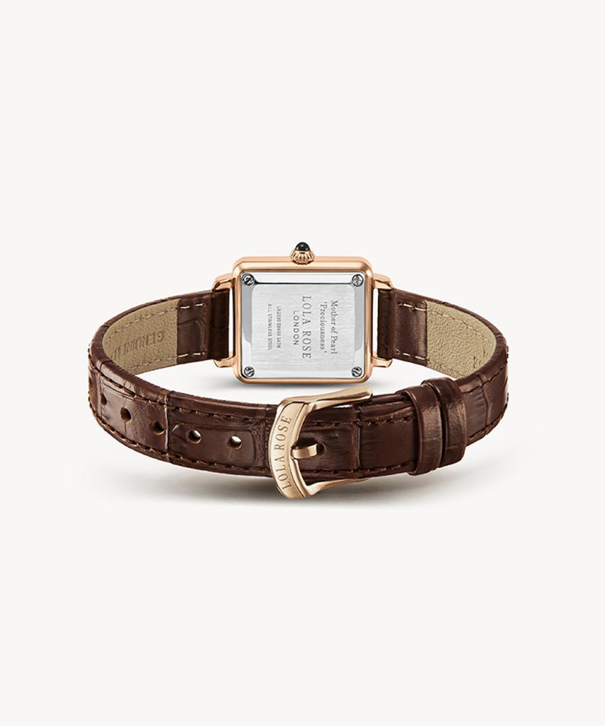 Lollalojeu New Cube Mother-Of-Pearl Green Hands Classic Wristwatch