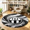 Round Rug Custom NameFC Zürich Pattern Non Slip Carpet Home Floor Decor