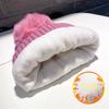 Winter New Velvet Warm Knitted Hat Korean Edition Cold Hat Fashionable and Simple Face Showing Small Knitted Women's Hat