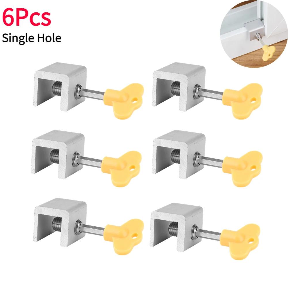 1-10Pcs Window Lock Security Lock Limit Sliding Door Windows Restrictor Child Safety Anti-theft Door Stopper Home Improvement