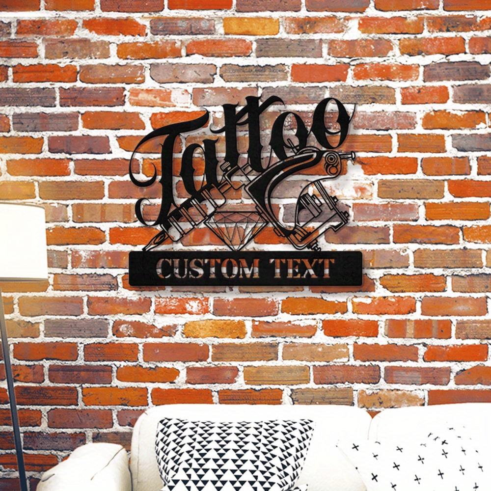Metal Wall Art Tattoo Studio Decor Edgy Home Decoration Man Cave Gift