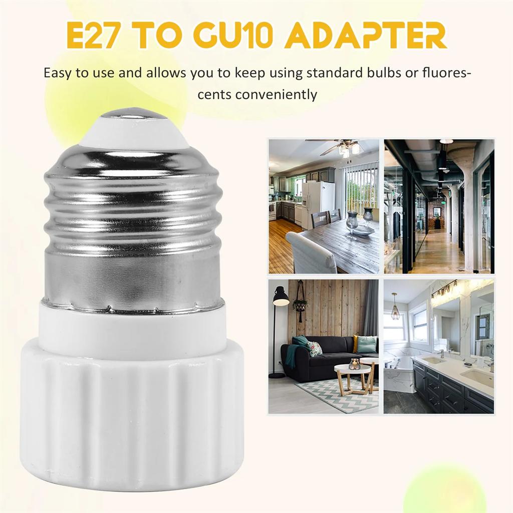 6/10pcs E27 To GU10 Modern Design Lamp Base Extend Base LED Light Bulb Lamp Adapter Converter Screw Socket