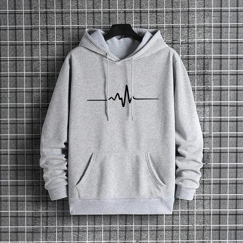 2025 New Men Hoodies Sporty Casual Sweatshirt Male Fashion Warm Pullover Hooded Outwear Streetwear Top Winter Warm Essentials