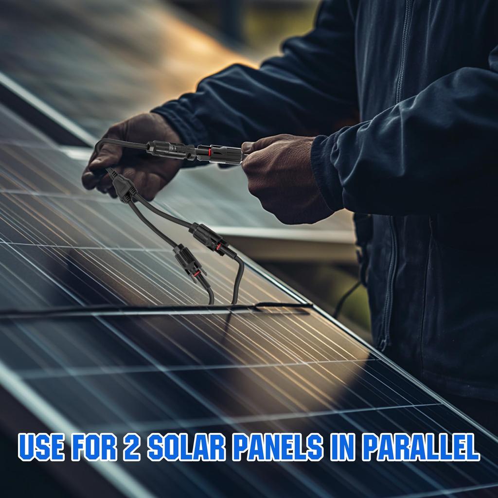Solar Connectors Y Branch Parallel PV Adapter Cable Wire Plug Tool Kit Industrial Electrical Docking Terminals for Solar Panel