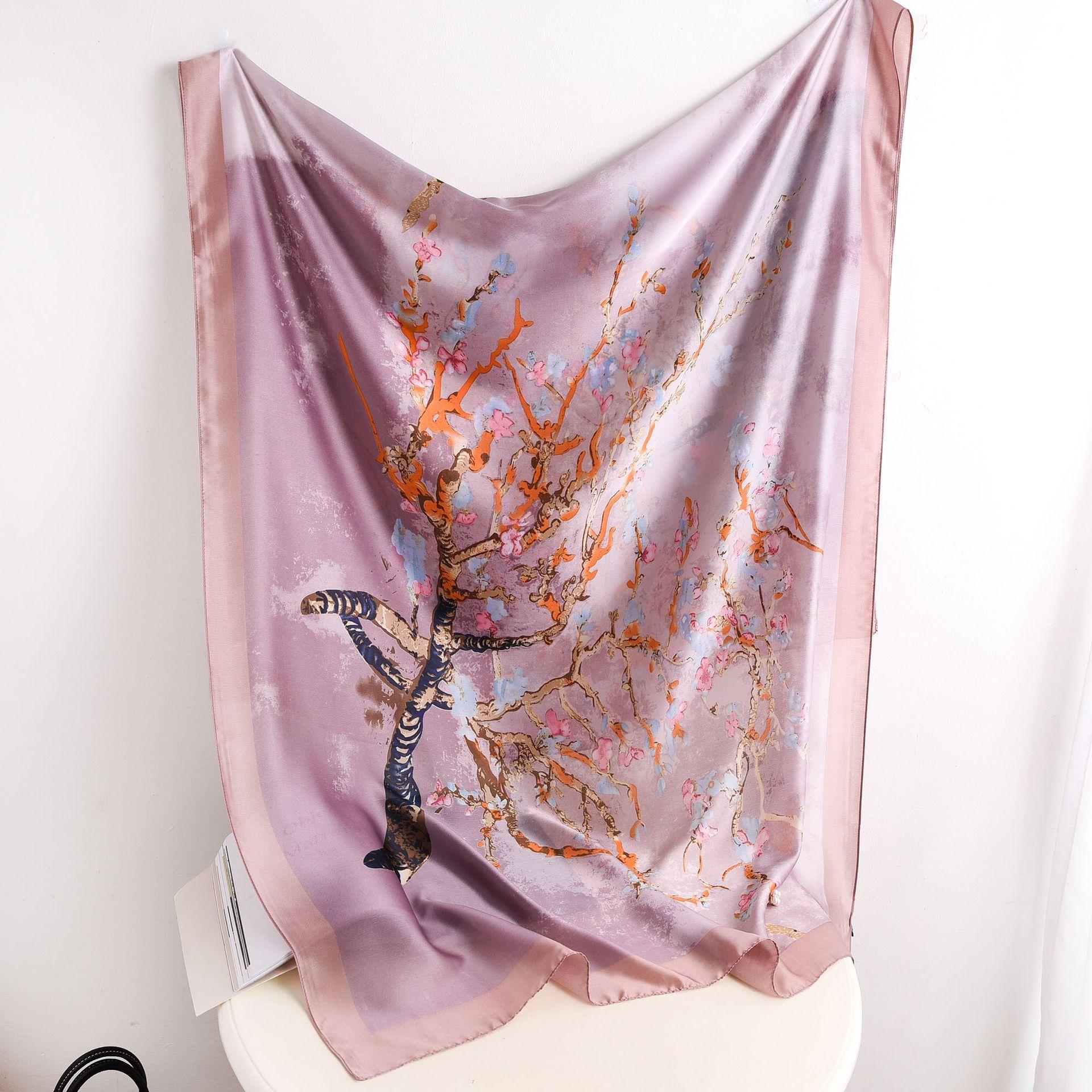 

Високоякісні розкішні шовкові шарфи пов язка на голову Шарфи шийний шарф для жінок ланцюжок шовковий шарф жіноча декоративна хустка 180-90cm