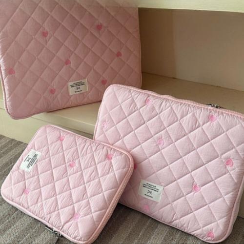11/13/15 Inch Universal Korean Fashion Tablet PC Case Jacquard Heart Laptop Comupter Storage Bag Portable Large Capacity Bag